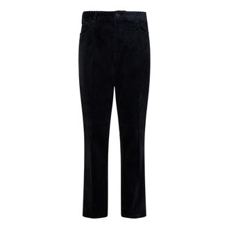 Emporio Armani Slim-fit Trousers, male, Black, Size: W32 Blue Trousers Aw24 Stylish Mens Clothing