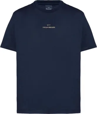 Paul & Shark Blue Classic Crew Neck Cotton T-Shirt