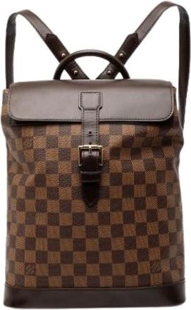 Louis Vuitton Pre-owned Backpacks, female, Brown, Size: ONE SIZE Pre-owned Soho Backpack