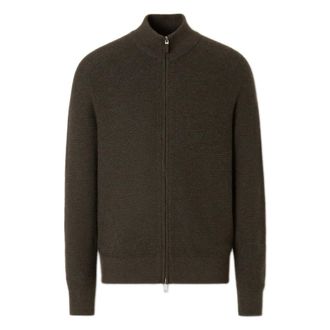 Ermenegildo Zegna Cashseta Zip Cardigan - Heren - Truien - Groen - Maat: L Zijde