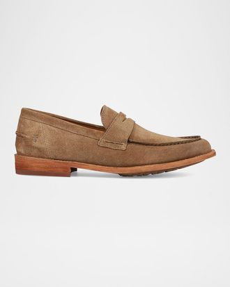 Frye Mens Tyler Flex Suede Penny Loafers