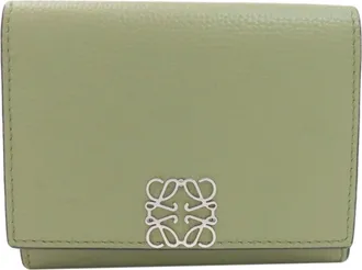 Loewe Green Leather Wallet (Bi-Fold) (Pre-Owned)