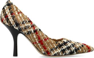 Burberry Dames Pumps - Dames - Pumps - Bruin - 38 1/2 EU - Tweed - Schoenen