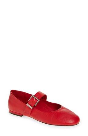 Cinq &agrave; Sept Sofia Mary Jane Flat in Cardinal at Nordstrom Rack, Size 8Us / 38Eu