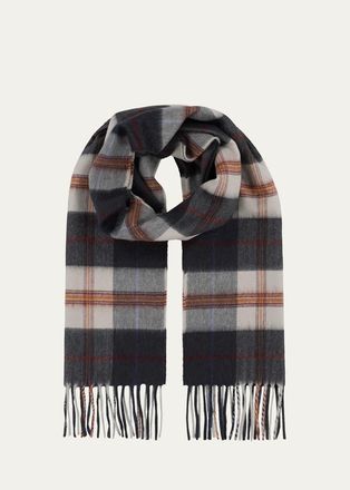 Begg x Co Mens Arran Bennet Cashmere Plaid Scarf