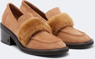 Jimmy Choo London Pumps loafer Tylor in suede con shearling