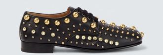 Valentino Garavani Mj Blues studded leather Derby shoes