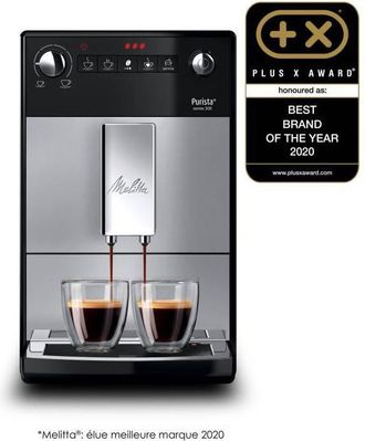 MELITTA F230-101 - M&aacute;quina De Caf&eacute; Purista - Espresso Autom&aacute;tico Con Molinillo - 1450w - Dep&oacute;sito De Agua 1,2l - Plata - Melitta