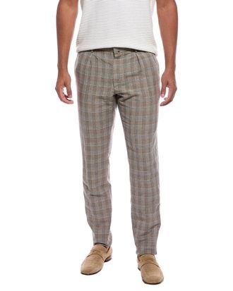 Slowear Slowear Linen-Blend Single Pleat Regular Fit Pant