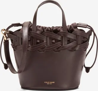 Cole Haan Womens Juliette Small Tote Crossbody Bag - Brown