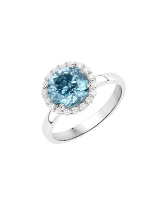 Diana M. Jewels Fine Jewelry 14K 2.25 Ct. Tw. Diamond & Blue Diamond Ring
