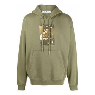 Off-white Mens Off-White FW21 Illustration Printing Loose Fit Green OMBB085F21FLE0135584