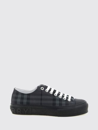 Burberry Check Pattern Nylon Low-Top Sneakers with Rubber Toe Cap
