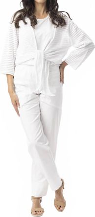 Orientique Knit Essentials Tie Shrug In White