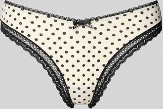 HUGO BOSS String mit Schleifen-Detail in Offwhite, Größe XL