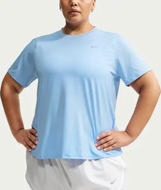 Nike Womens Swift Dri-FIT Running Top (Plus Size) in Blue | IU1054-468