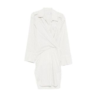 Iro Abito Corto in Tweed Testurizzato con Scollo a V - - Dresses - Donna - Beige - S