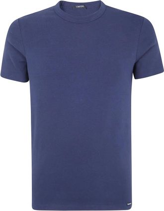 Tom Ford Tops, Heren, Blauw, XL, T-Shirts