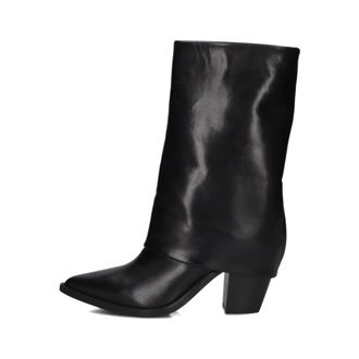 Lina Locchi Aw409 Enkellaarsjes - Dames - Schoenen - Zwart - Maat: 40 EU Leer