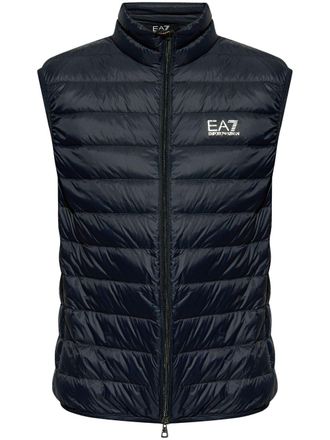 Emporio Armani Bodywarmer met logoprint - Blauw