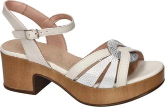 Wonders Schoenen, Dames, Wit, 40 EU, Leer, D-8851-P Platform Sandal