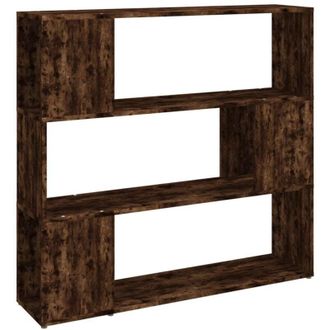 vidaXL Vidaxl - Book Cabinet/Room Divider Smoked Oak 100x24x94 cm