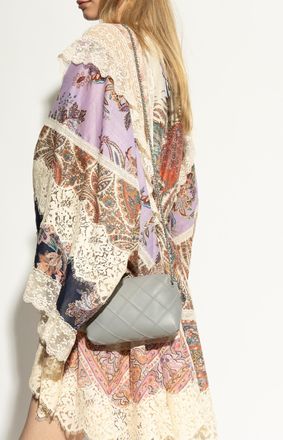 Tory Burch Shoulder Bag Fleming Small, Womens, Grey