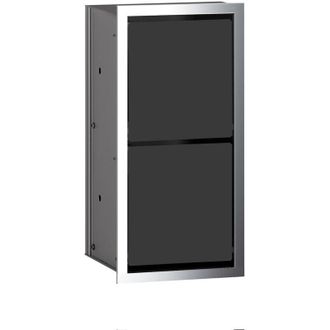 Emco M&oacute;dulo Inodoro Empotrado Asis 150 Rollo 344mm Cromo / Negro