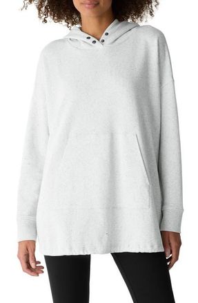 Eileen Fisher Cotton Blend Tunic Hoodie in Dkprl at Nordstrom, Size X-Small