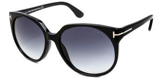 Tom Ford FT0370 AGATHA 01B Womens Sunglasses Black Size 56