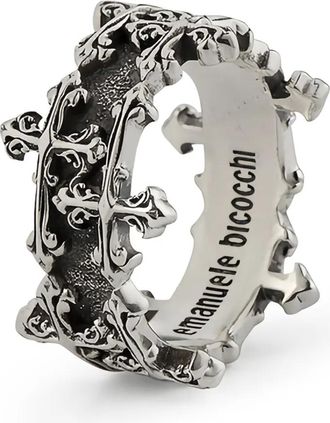 Emanuele Bicocchi Anello a fascia doppio Avelli - Argento