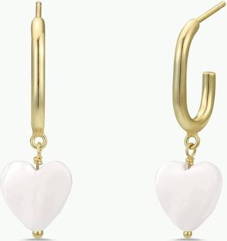 JaxKelly Womens Heart Drop Earrings In Gold