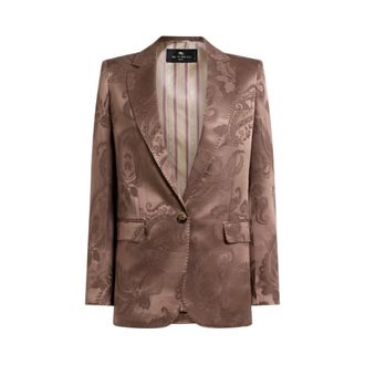 Etro Dames, Jassen, Bruin, Maat: XS Zijde
