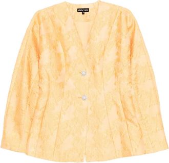 Sister Jane Sol jacquard blazer - women - Polyester/Nylon/Polyester/Elastane - L - Yellow