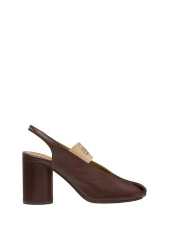 Maison Margiela Brown Split Tabi Toe Leather Pumps