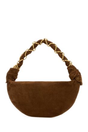 Saint Laurent Womens Brown Suede Amalia Shoulder Bag Orangecaramelcogn Borse A Mano