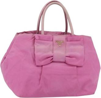 Prada Pre-owned Nylon Handtas - Dames - Vintage Handtas - Roze - ONE Size - Nylon - Vintage