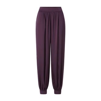 Rich & Royal Satin Bazar Broek - Dames - Broeken - Paars - L - Satijn - Broeken