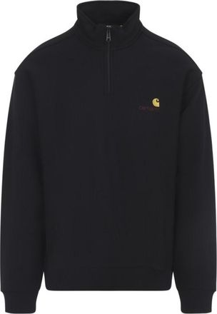 Carhartt Work in Progress Black Half Zip Logo Sweatshirt