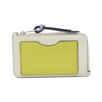 Loewe White Yellow Leather Coin Purse/Coin Case (Pre-Owned)