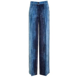 Forte_Forte Dames, Broeken, Blauw, Maat: S Denim