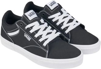 Vans Seldan Sneaker in Black/White Canvas Men