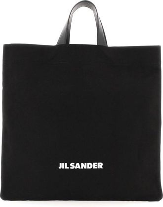 Jil Sander Black Canvas Shopping Bag