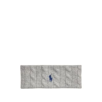 Ralph Lauren Accessoires, Dames, Grijs, ONE Size, Wol, Kabelgebreide Wol-Cashmere Hoofdband