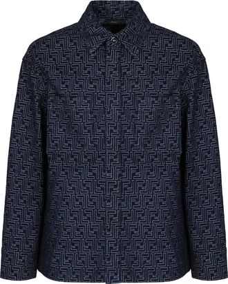 Fendi Hombre, Chaquetas, Azul, Talla: M