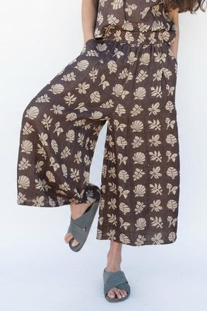 Ace & Jig Jo Midi Wide Legged Culottes in Botanical at Nordstrom, Size Xx-Large