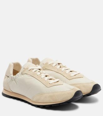 Le Monde Beryl Slim Runner suede-trimmed sneakers