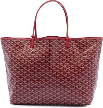 Goyard Pre-owned Womens Goyardine Saint Louis Gm - Dark Red Textile - One Size