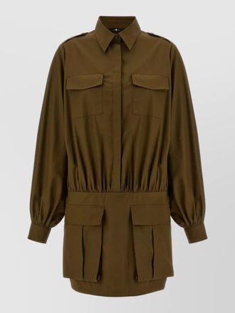 7 For All Mankind longline dress utility style epaulettes pockets