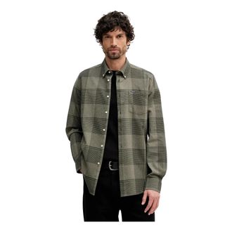 Barbour Heaney Tailored Shirt - Heren - Casual Overhemden - Groen - S - Katoen - Overhemden